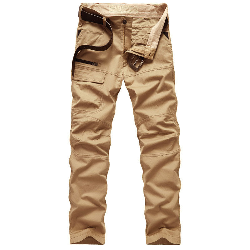 Men's Solid Color Straight Stretch cargo pants